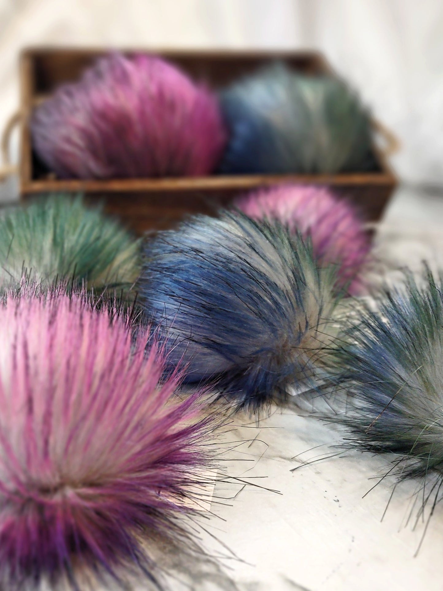 Bulk Faux Fur Poms | 6" Large | Packs of 10