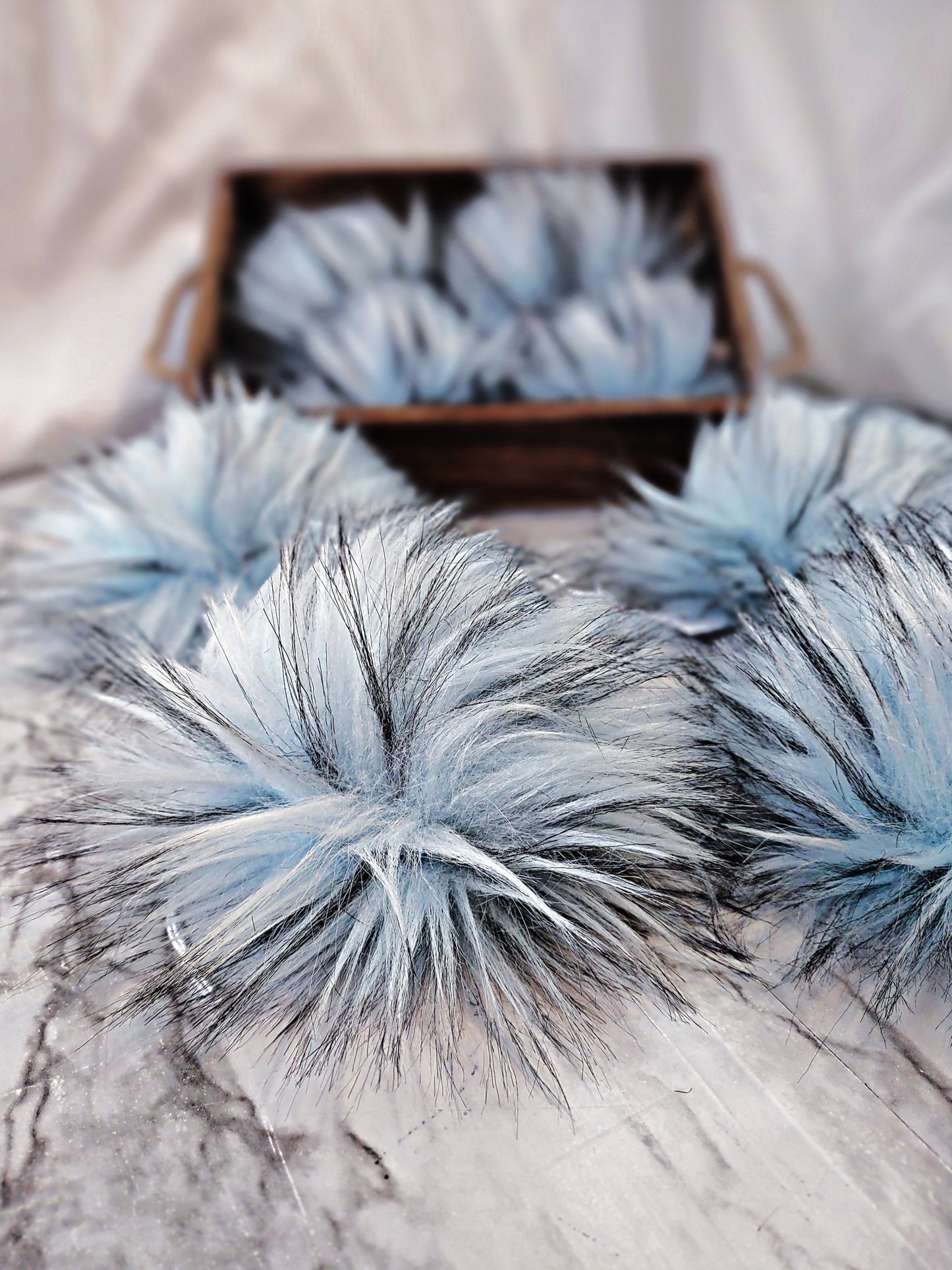 Bulk Faux Fur Poms | 6" Large | Packs of 10