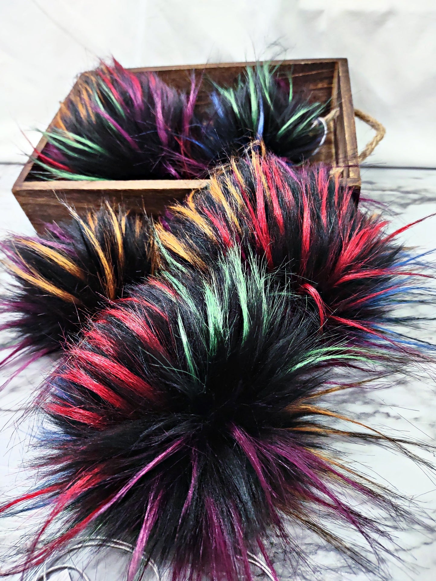 Bulk Faux Fur Poms | 6" Large | Packs of 10