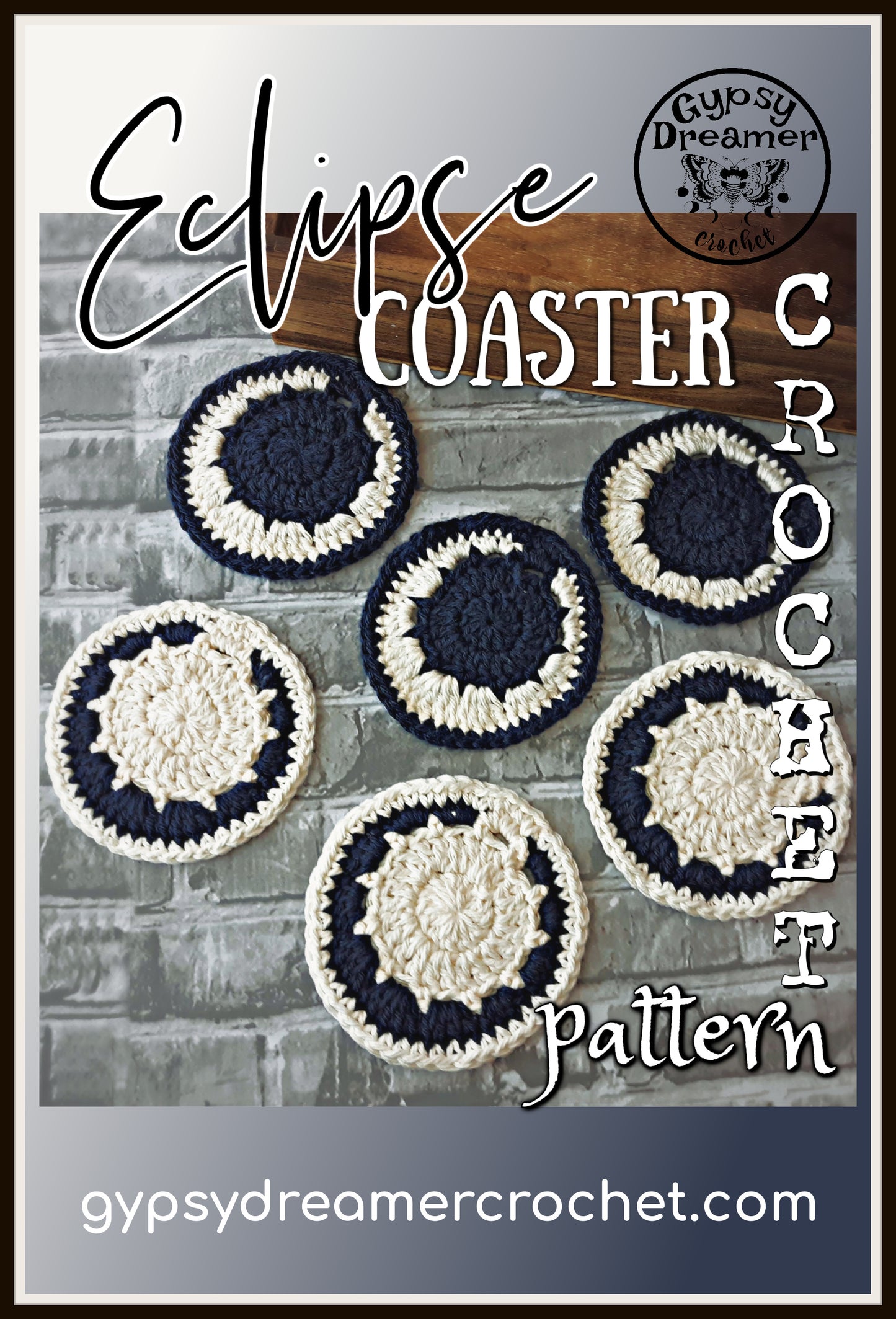 ECLIPSE Moon Coaster/Trivet Crochet Pattern