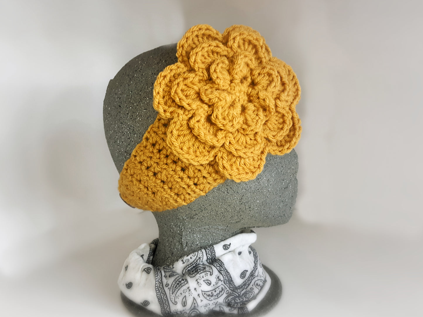 PEONY Headwrap/Earwarmer Crochet Pattern