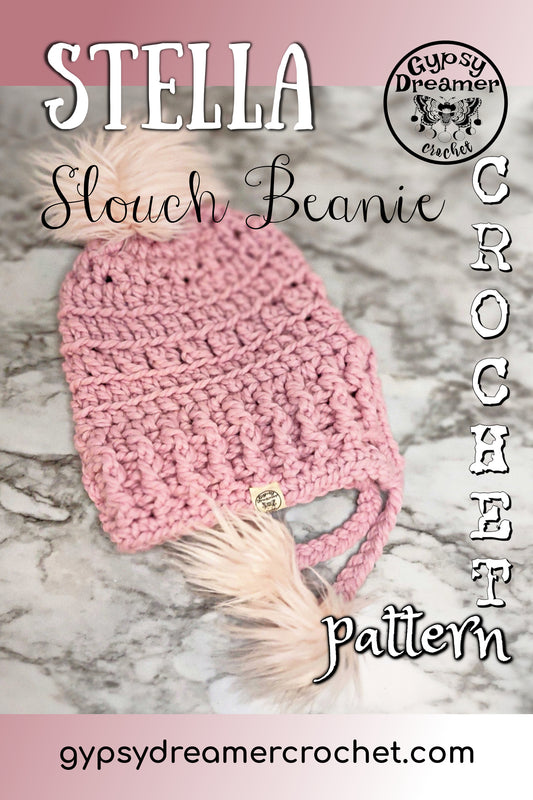 Chunky Slouch Hat Crochet Pattern | STELLA