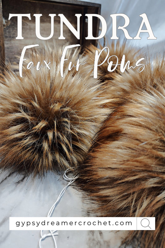 GLACIER Blue Faux Fur Pom Pom – GypsyDreamerCrochet