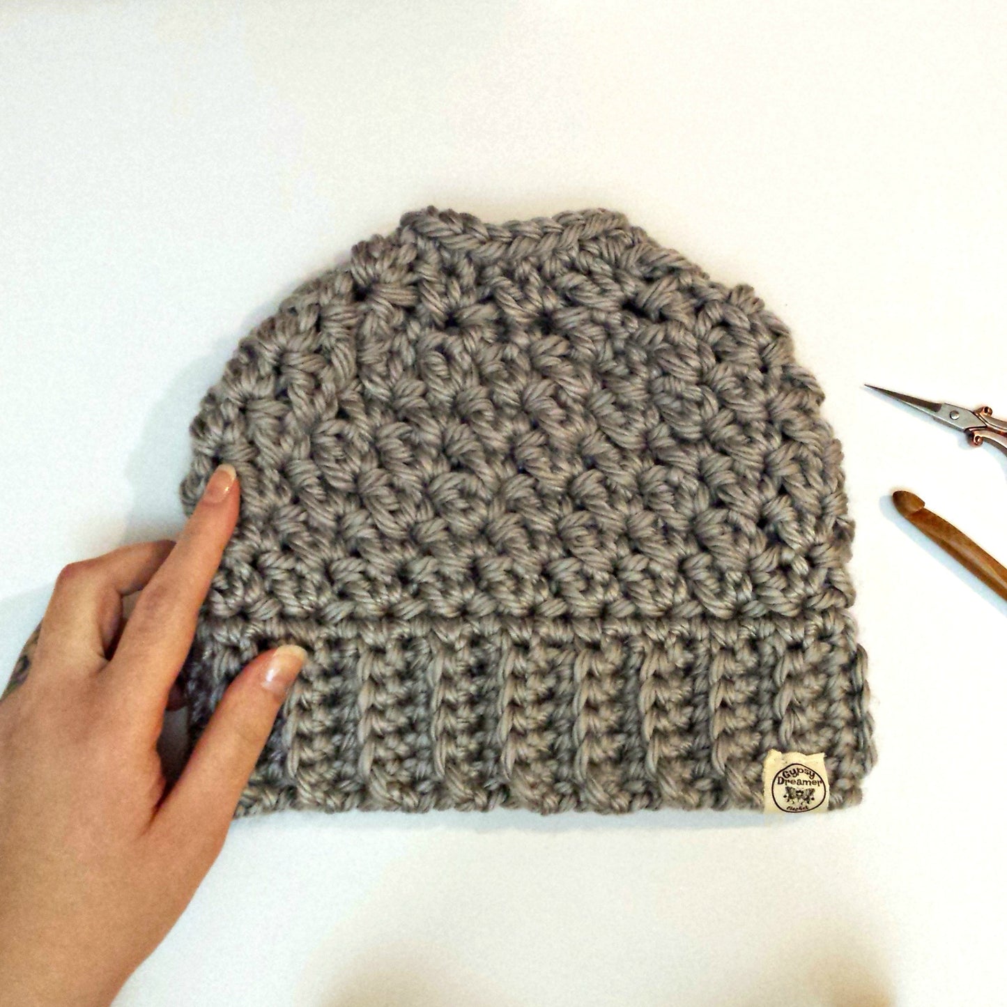 Chunky Bun Beanie Crochet Pattern | VALERIE