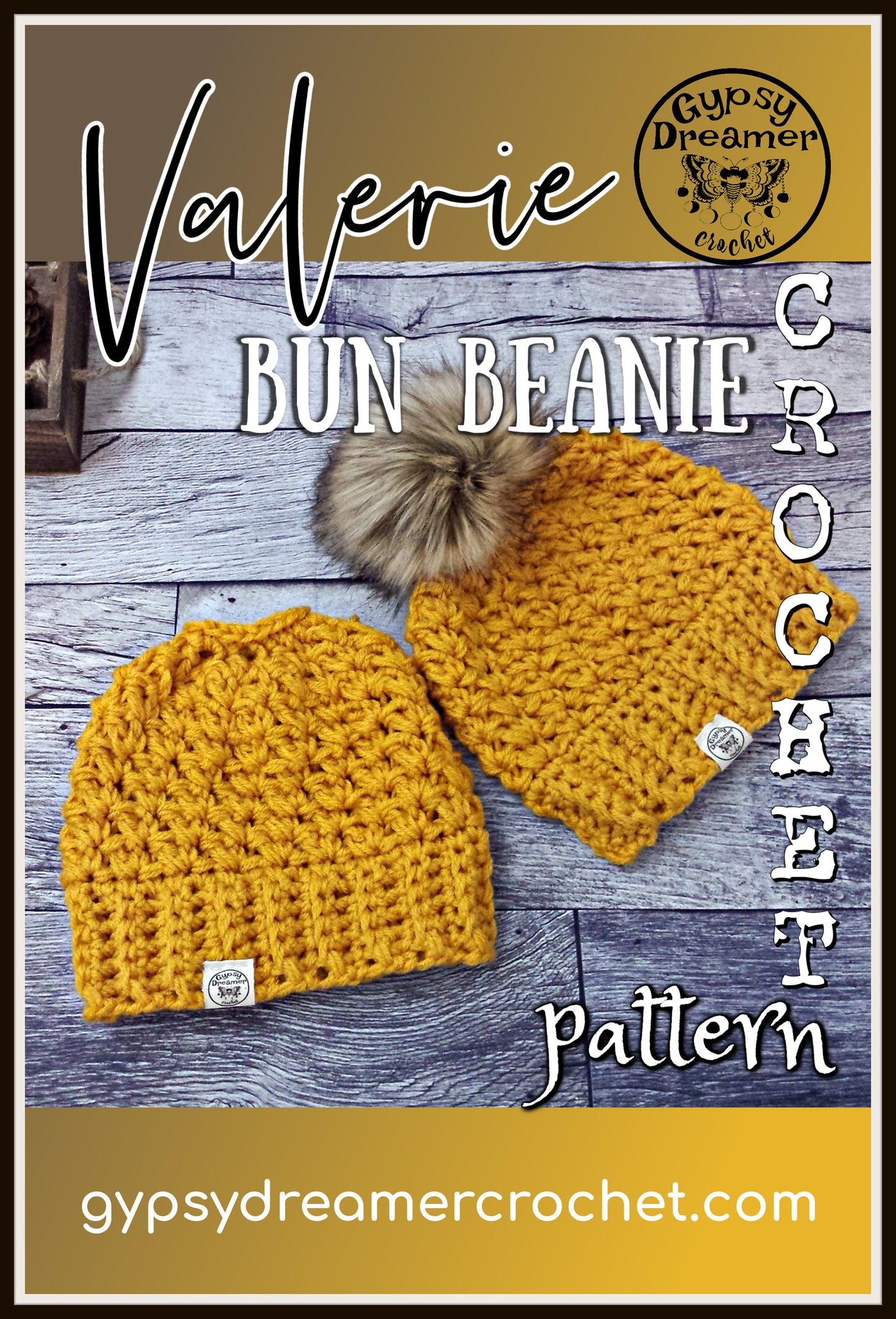 Chunky Bun Beanie Crochet Pattern | VALERIE