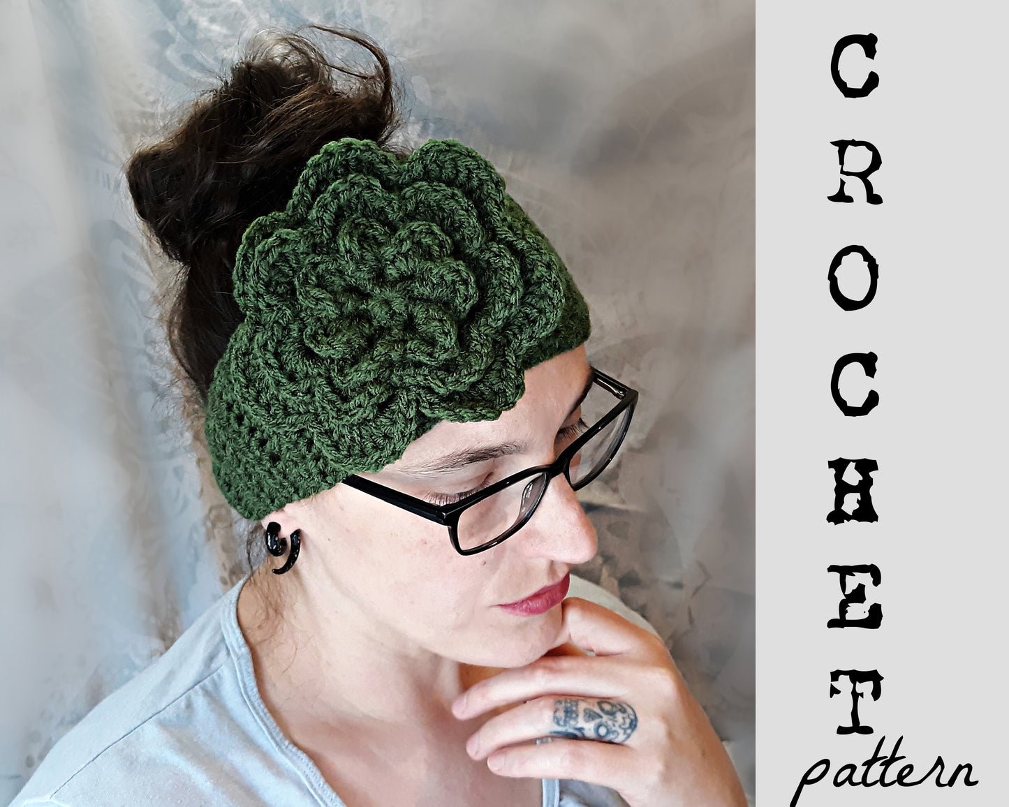 PEONY Headwrap/Earwarmer Crochet Pattern