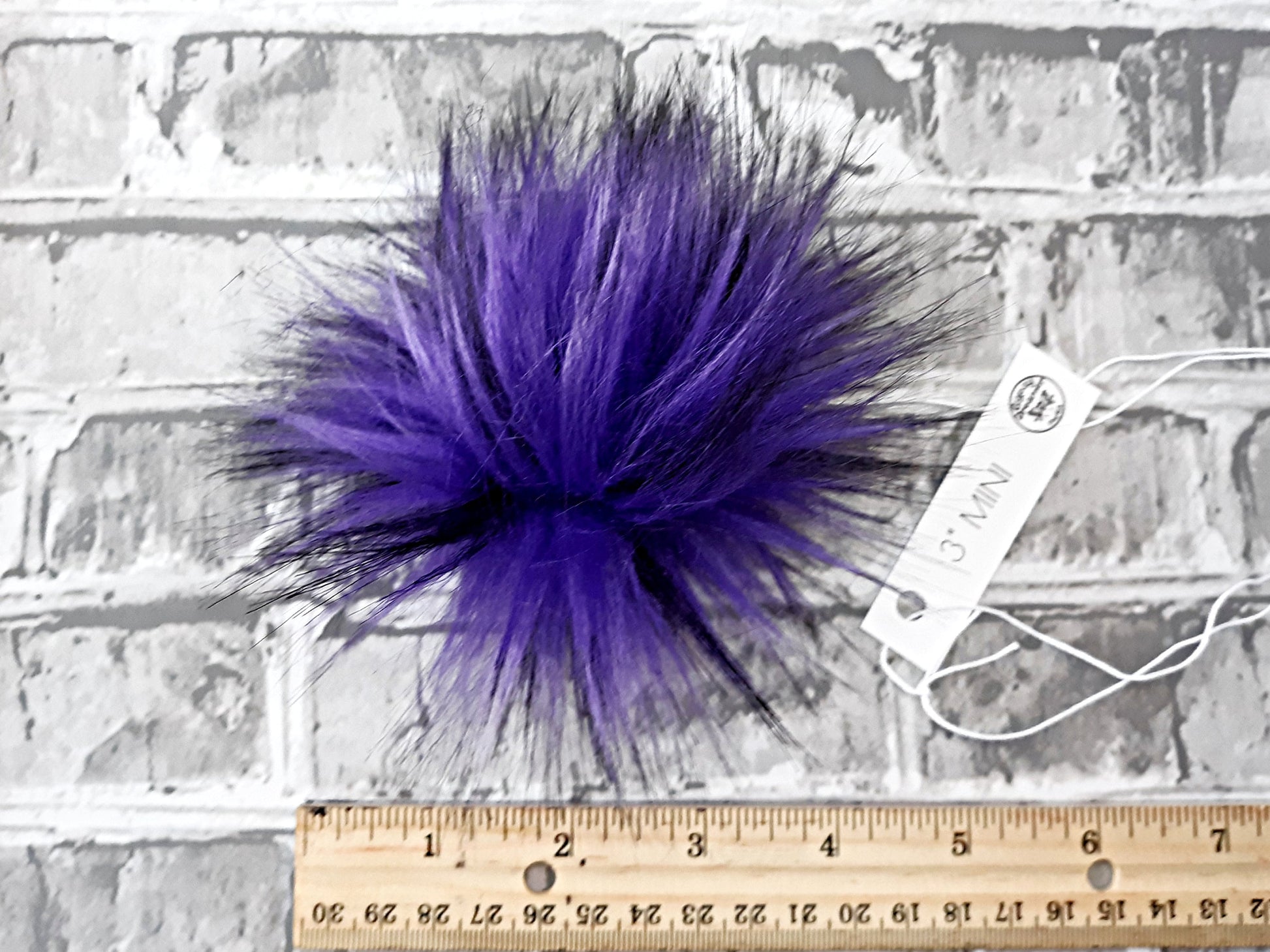 Custom Size Plum Purple Faux Fur Pom Poms for Crochet Crafts Hats and  Beanies Dark Purple Pompom With Button Snap Ties or Loop 3 Thru 6 Inch 