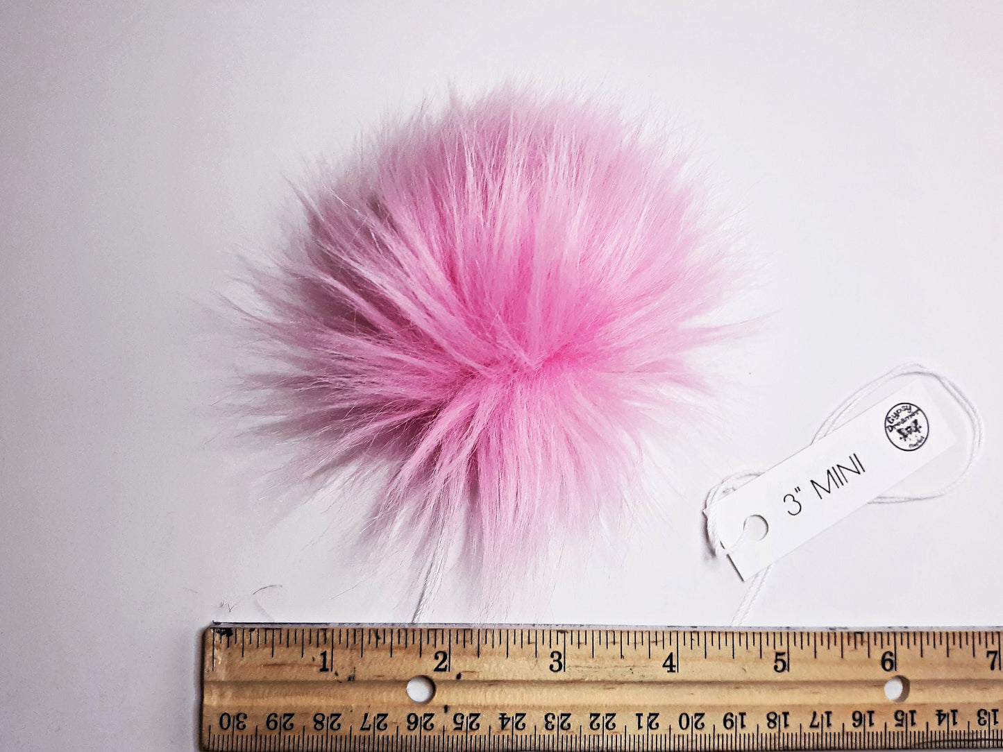 BUBBLEGUM Pink Faux Fur Pom Poms