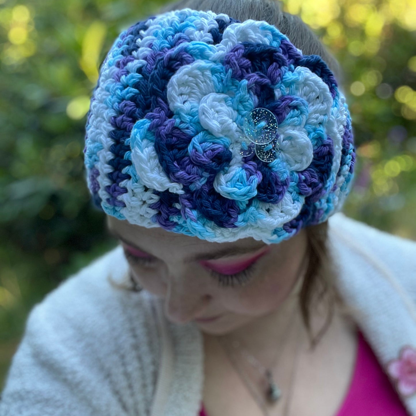 PEONY Headwrap/Earwarmer Crochet Pattern