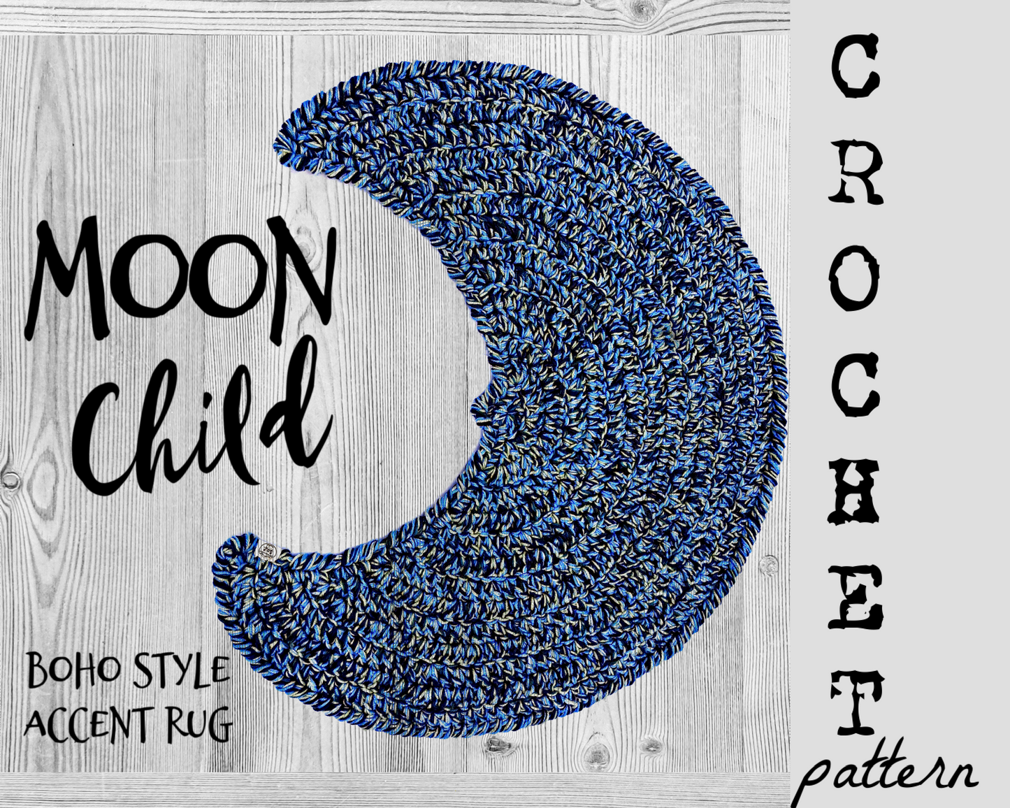 Bohemian Moon Accent Rug Crochet Pattern