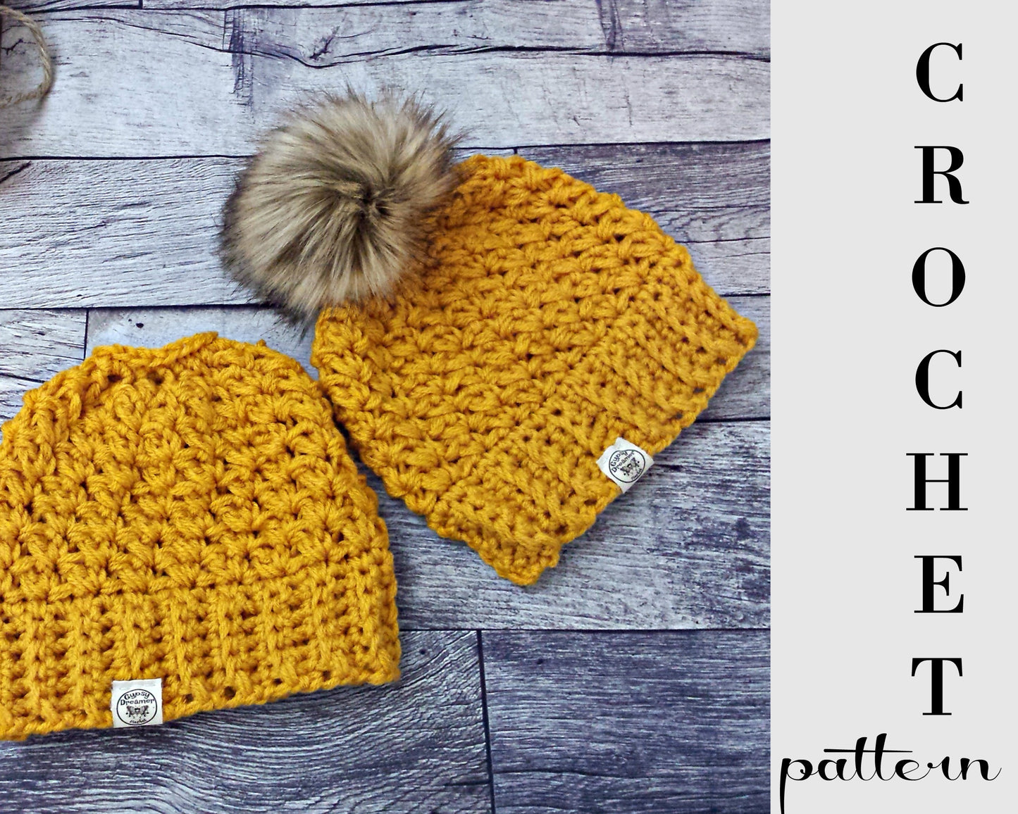 Chunky Bun Beanie Crochet Pattern | VALERIE