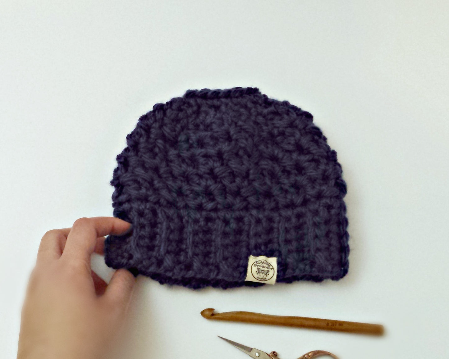 Chunky Bun Beanie Crochet Pattern | VALERIE